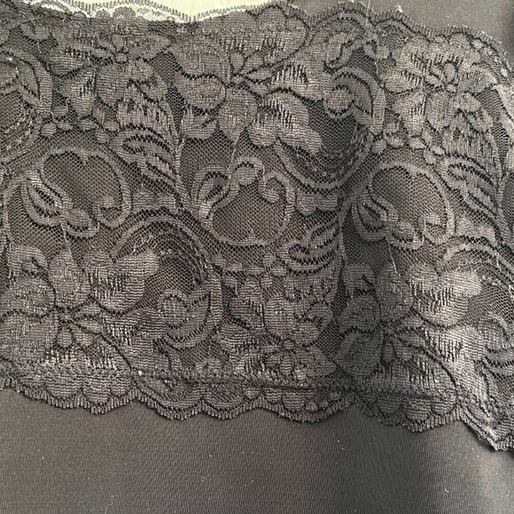 F.I.T. Figure Improving Technology Black Lace Stretch Tank Cami Size Large - Picture 3 of 6